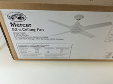 Load image into Gallery viewer, Hampton Bay 14924 Mercer 52 in. White Ceiling Fan 582399