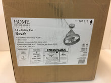 Load image into Gallery viewer, Home Decorators Collection YG622-SL Novak 14" Silver Oscillating Ceiling Fan