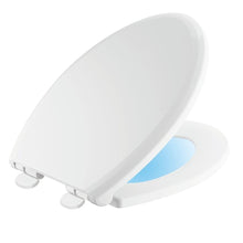 Load image into Gallery viewer, Delta 813902-N-WH Sanborne Elongated Closed Front Toilet Seat NightLight White
