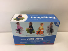 Load image into Gallery viewer, HearthSong Bouncy Inflatable Animal Jump-Along Green Triceratops - 732656GTR