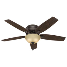Load image into Gallery viewer, Hunter 53314 Newsome 52" Premier Bronze Bowl Light Kit Low-Profile Ceiling Fan