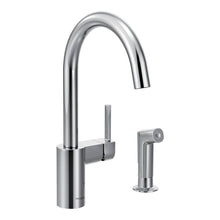 Load image into Gallery viewer, MOEN 7165 Align 1-Handle Standard Kitchen Faucet with Side Sprayer in Chrome