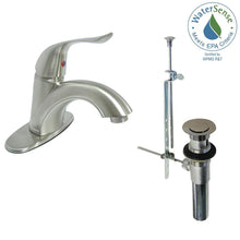 Load image into Gallery viewer, KISSLER & CO 77-1910 Dominion 4" Centerset 1-Handle Bath Faucet Brushed Nickel