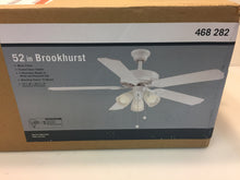 Load image into Gallery viewer, Brookhurst 52 in. Indoor White Ceiling Fan with Light Kit YG268-WH 468282