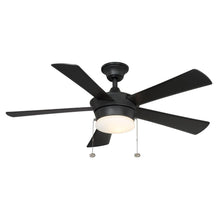 Load image into Gallery viewer, Hampton Bay Corrado 44 in. Indoor Black Ceiling Fan with Light Kit AM217-BK