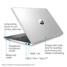 Load image into Gallery viewer, Laptop HP 15-DY1078NR 15.6" Intel i7-1065G7 8GB 256GB SSD Windows 10 7PD87UA#ABA