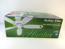 Load image into Gallery viewer, Hunter 53240 Builder Elite 52" Indoor White Ceiling Fan