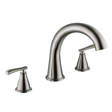 Load image into Gallery viewer, Schon 67416-3A04 Zuri 2-Handle Deck-Mount Roman Tub Faucet in Brushed Nickel