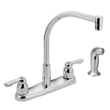 Load image into Gallery viewer, MOEN 8792 Commercial 2-Handle Side Sprayer Kitchen Faucet in Chrome