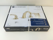 Load image into Gallery viewer, Glacier Bay FW0B4600PBV 8 in. 2-Handle Mid-Arc Bathroom Faucet in Polished Brass
