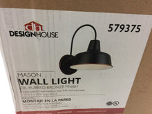 Load image into Gallery viewer, Design House Mason 1-Light Oil Rubbed Bronze Outdoor Wall Sconce 579375