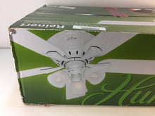 Load image into Gallery viewer, Hunter 53011 Reinert 52" Indoor Low Profile White Ceiling Fan with Light Kit