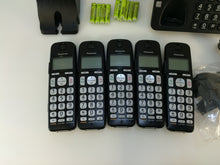Load image into Gallery viewer, Panasonic KX-TGE445B Dect 6.0 Plus Cordless Phone System with 5 Handsets