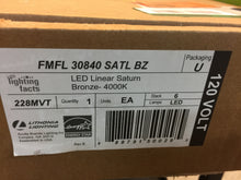 Load image into Gallery viewer, Lithonia Lighting FMFL 30840 SATL BZ Saturn 4 ft. Bronze LED Linear Flush Mount