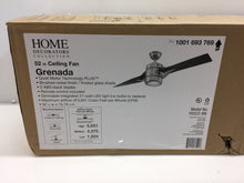 Load image into Gallery viewer, Home Decorators Grenada 52 in. LED Indoor Brushed Nickel Ceiling Fan YG522-BN