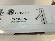 Load image into Gallery viewer, Virtu USA PS-103-PC Modern 7" High Solid Brass Handle Faucet, Polished Chrome