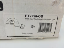 Load image into Gallery viewer, Delta BT2796-OB Windemere 2-Handle Deck-Mount Roman Tub Faucet Trim Kit ORB
