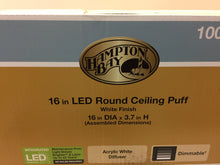 Load image into Gallery viewer, Hampton Bay 54075341 16" White Round LED Flushmount Ceiling Light 1000236729