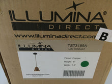 Load image into Gallery viewer, Illumina Direct TST3189A 8" Cord Hung Mini Pendant Copper Finish