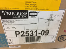 Load image into Gallery viewer, Progress Lighting P2531-09 North Park 52" Indoor Brushed Nickel Ceiling Fan