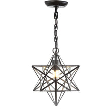 Load image into Gallery viewer, JONATHAN Y JYL9035C Stella 1-Ligth Oil Rubbed Bronze Moravian Star LED Pendant