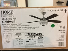 Load image into Gallery viewer, Home Decorators Collection 52384 Caldwell 52" LED Brushed Nickel Ceiling Fan