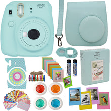 Load image into Gallery viewer, Fujifilm Instax Mini 9 Instant Camera Ice Blue + Case, Album More Acc Bundle