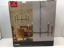 Load image into Gallery viewer, Globe Electric Elena 5-Light Contemporary Brushed Brass Chandelier 65611