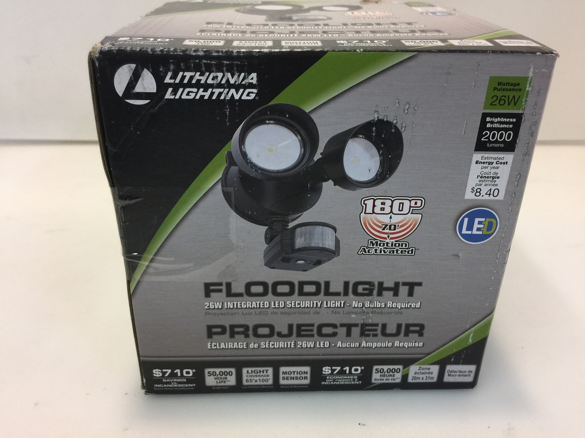 Lithonia Lighting 180° Bronze Motion Activated LED Security Flood Ligh ...