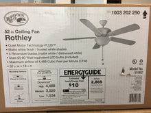 Load image into Gallery viewer, Hampton Bay 91862 Rothley 52" LED Matte White Ceiling Fan 1003202250