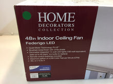 Load image into Gallery viewer, HDC SW1618BN Federigo 48" Integrated LED Indoor Nickel Ceiling Fan 1001860267