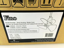 Load image into Gallery viewer, Vento Fino 13 in. Chrome Ceiling Fan with Remote Control K-00068