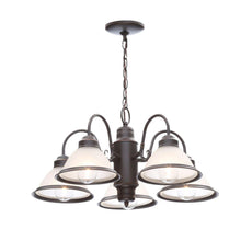 Load image into Gallery viewer, Hampton Bay Halophane 5-Light Oil Rubbed Bronze Chandelier RS1951210