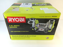 Load image into Gallery viewer, Ryobi BG828G 8" Bench Grinder Green