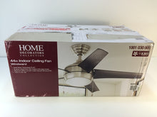 Load image into Gallery viewer, Home Decorators 51565 Windward 44" Indoor Brushed Nickel Ceiling Fan 1001030009