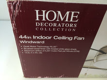 Load image into Gallery viewer, Home Decorators 51565 Windward 44" Indoor Brushed Nickel Ceiling Fan 1001030009