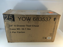 Load image into Gallery viewer, Stanley C-308BS 24" 8-Drawer Tool Chest Black YOW 683537