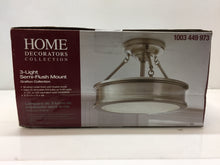 Load image into Gallery viewer, Home Decorators Grafton 3-Light Brushed Nickel Semi Flush Mount Ceiling Light