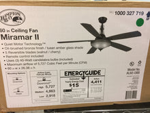 Load image into Gallery viewer, Hampton Bay AL60-OBB Miramar II 60" Oil-Brushed Bronze Ceiling Fan 1000327719