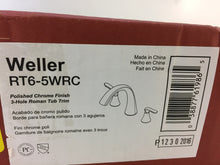 Load image into Gallery viewer, Pfister RT6-5WRC Weller 2-Handle Tub Filler Trim Kit Polished Chrome No Valve