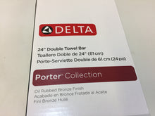 Load image into Gallery viewer, Delta 78425-ORB Porter 24 in. Double Towel Bar in Oil Rubbed Bronze