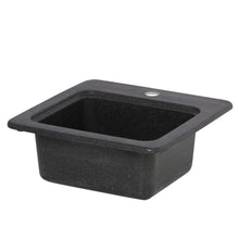 Load image into Gallery viewer, Swanstone BS01515.015 Dual Mount Composite 15" 1-Hole Bar SinK, Black Galaxy