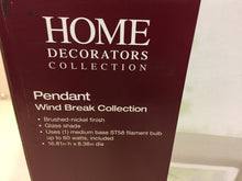 Load image into Gallery viewer, HDC 7942HDC Wind Break 8.38" 1-Light Brushed Nickel Pendant 1002372982
