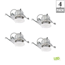 Load image into Gallery viewer, Commercial Electric 6 in. White Integrated LED Recessed Trim Kit (4-Pack)