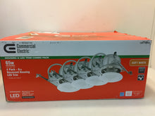 Load image into Gallery viewer, Commercial Electric 6 in. White Integrated LED Recessed Trim Kit (4-Pack)