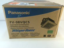 Load image into Gallery viewer, Panasonic FV-08VQC5 WhisperSense 80CFM Humidity Motion Sensing Exhaust Bath Fan