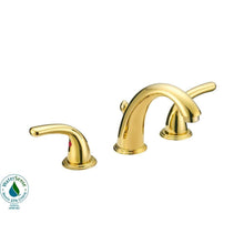 Load image into Gallery viewer, Glacier Bay FW0B4600PBV 8 in. 2-Handle Mid-Arc Bathroom Faucet in Polished Brass