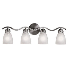 Load image into Gallery viewer, Portfolio 93240 4-Light Paces Brushed Nickel Bathroom Vanity Light