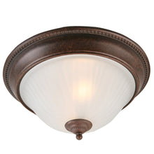 Load image into Gallery viewer, Portfolio LC0463RB 13-in W Rustic brown Flush Mount Light 0088558