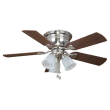 Load image into Gallery viewer, Harbor Breeze 40689 Centreville 42" Brushed Nickel Flush Mount Ceiling Fan
